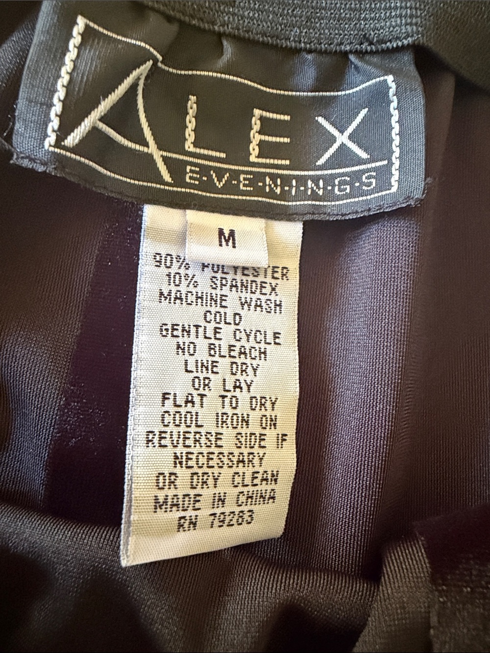 Alex Evenings Black Velvet Maxi Skirt - Picture 3 of 4